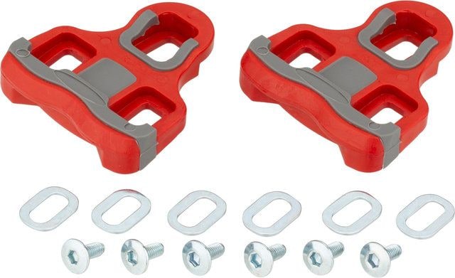 Red Look Keo compatible cleats with mounting screws included with SQ Lab 512 pedals