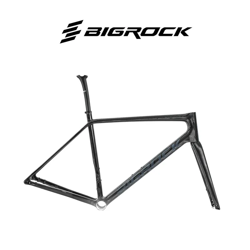 Big Rock road bike frame in Black with fork