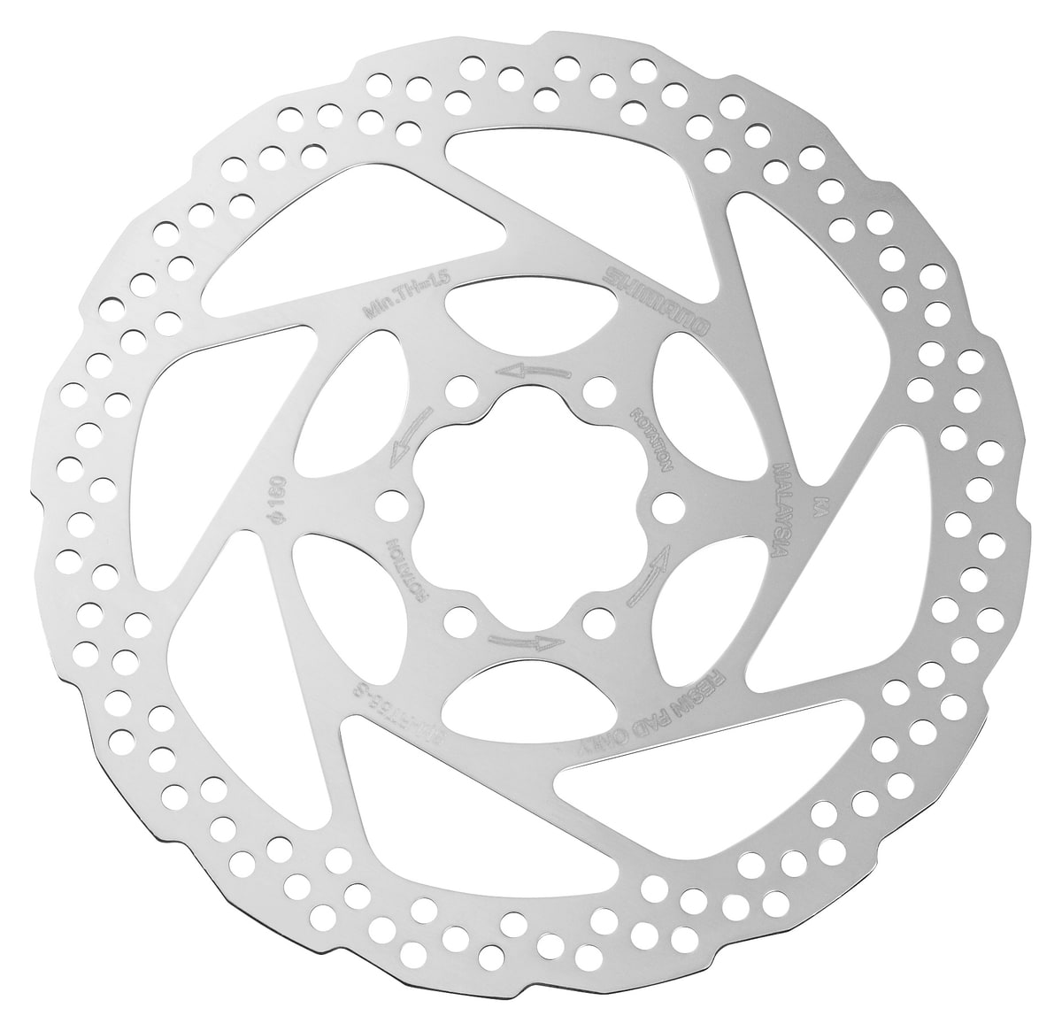 Shimano SM-RT56 160 mm 6-bolt disc rotor, face etched RESIN PAD ONLY