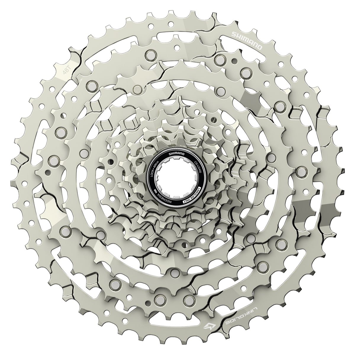 Shimano CS-LG400-10 11-48T silver 10-speed LINKGLIDE cassette